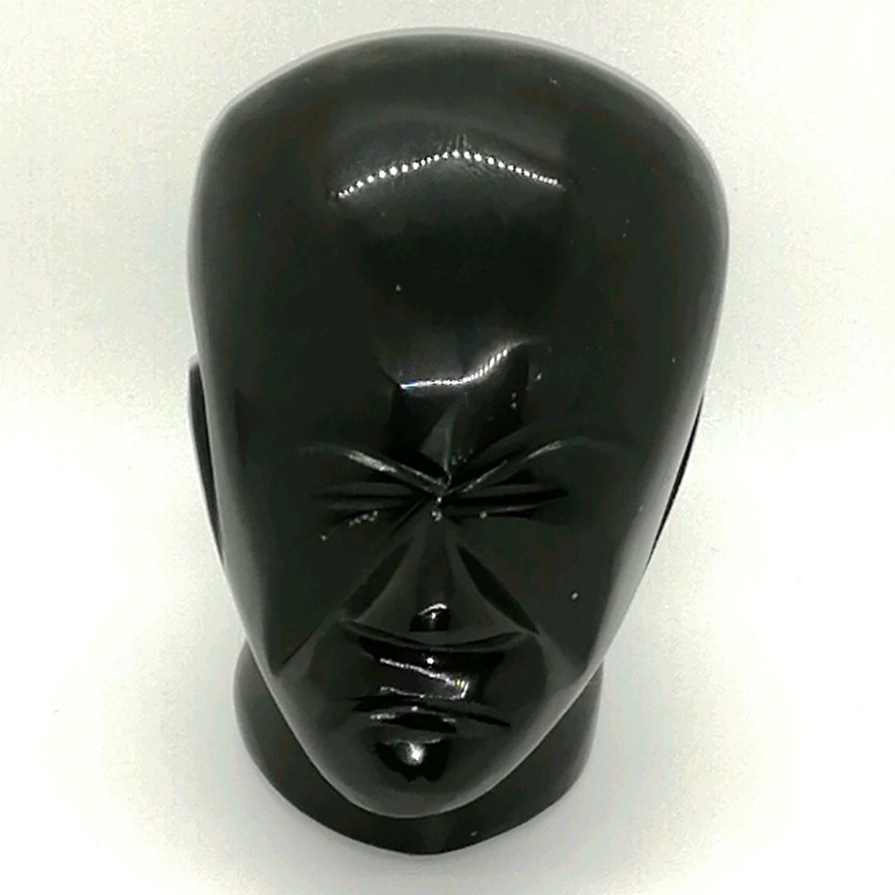 VTG African Bust In Black Stone